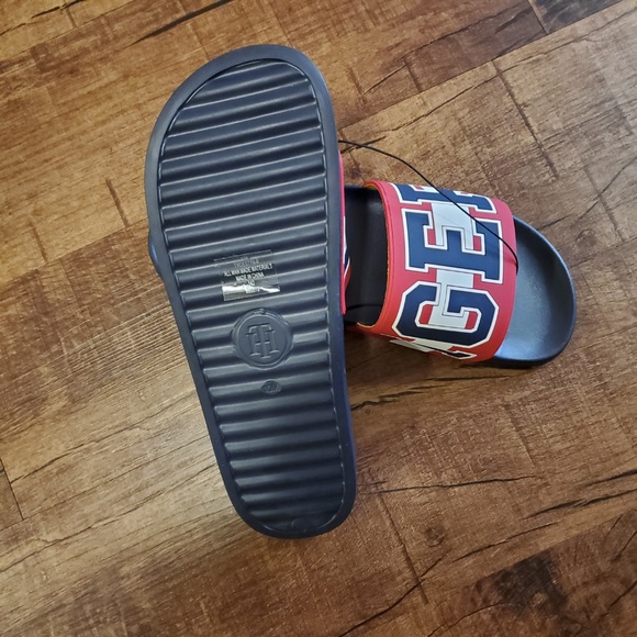 Tommy Hilfiger Destyn Womens Slides Sandal Red/Whi - Picture 3 of 8